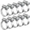 10 Pièces 16-25mm Collier de Serrage Réglable, Bolatus Collier de Serrage Inox 304 Collier Serrage Métallique pour la Plomberie, Piscine, l'Automobile et les Applications Mécaniques
