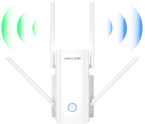 WAVLINK AX3000 Double Bande Wi-FI 6 Range Extender, amplificateur WiFi Extender, répéteur WiFi avec Port Gigabit, 4 antennes 5 dBi, Prend en Charge Le Mode répéteur/AP/routeur/Maille, Installation