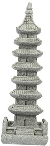 Cabilock Zen Ornament Gartendeko Realistischer Bonsai Turm Für Zen-Garten Miniatur Landschaftsdekoration Deko Für Zuhause Büro Und Veranstaltungen