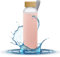 Aquafloow Wasserflasche aus Borosilikat Glas 700 ml mit Neoprenhülle, Transparente trinkflasche Glas mit Bambusdeckel | Ideal für Büro, Outdoor, Schule, für Kohlensäurehaltige Getränke – Rosa
