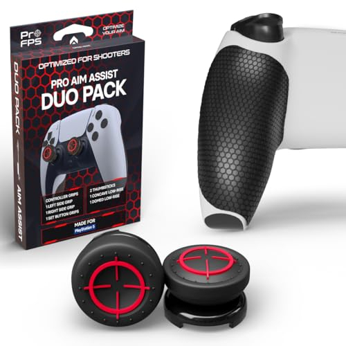 ProFPS Accessori PS5 - Controller PS5 Grip Antiscivolo & 2x Stick (Duo Pack) - Precisione e Comfort per Gaming su PlayStation 5 & PS5 Controller - Gadget Joystick PS5 Accessori per Migliore Controllo