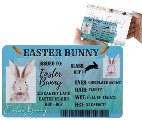 Osterhase Führerschein, Hasenführerschein, Osterhase Verlorener Führerschein, Osterhase Karte, Osterscheinkarte für Kind, Osterhase Identifikation