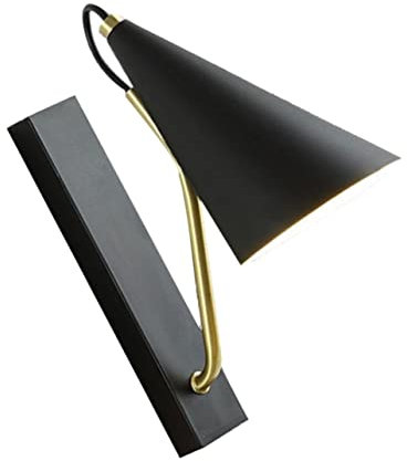 HOMSFOU Nordische Eisen Wandleuchte Lampe Im Vintage-stil Für Schlafzimmer Zuhause Dekorative Leuchte Ohne Glühbirne Bürolampe -schwarz