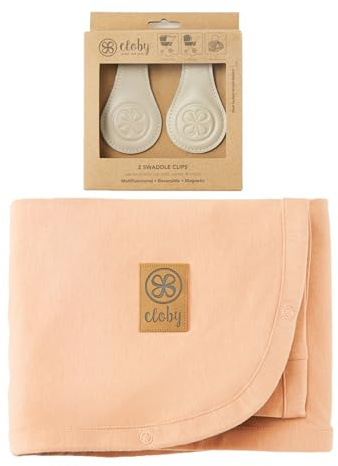 Cloby CBY-SET-PS-BE Set UV-Schutz-Decke Peachy Summer und magnetische Clips beige