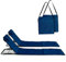 Pincho Esterilla de Playa Plegable con Respaldo Ajustable – Tumbona Portátil Ligera para Camping, Jardín y Piscina – Alfombra de Playa con Respaldo Ergonómico y Fácil Transporte (Marino)