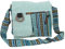 GURU SHOP Boho Schultertasche, Hippie Tasche, Vintage Umhängetasche - Petrol, Unisex - Erwachsene, Baumwolle, 25x25x7 cm