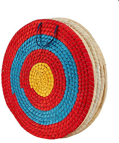 Zielscheibe Bogenschießen 50x50cm Handgefertigtes Strohbogenziel Traditionelles Strohzielscheibe für im Freiensport Bogenschießen Bogen (5-Lagen)