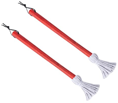 KONTONTY 2er-set Bastingpinsel Aus Baumwolle Und Holz Für Grillen Ölpinsel Und Sojasaucenpinsel Für Bbq Praktisch Und Langlebig