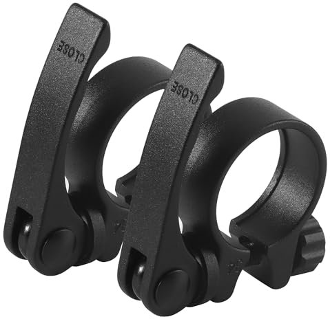 2 Pieces Bicycle Seat Clamp Seat Clamp 31.8 mm Aluminium Alloy Bicycle Seat Clamp with Quick Release for Mountain Bike, Road Bike, Folding Bike