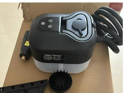 PAHTTO Limpiador a vapor multifuncional de alta temperatura para el hogar, con pantalla LCD y mango antiescaldaduras, cantidad de agua ajustable, adecuada para la limpieza de la casa y el coche