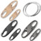 elook 6 PCS Zipper Locks for Backpacks, Zipper Clip Theft Deterrent, Zipper Lock Clips Double Side with Key Ring, Zipper Pull Replacement for Travelling Camping Hiking
