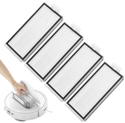 4 Stück Filter Hepa für Xiaomi Roborock Q7 Max/ Q7 Max+ / Q7/ Q7+/ T8 / Q8 Max/ Q8 Max+/ Q5 Pro/ Q5 Pro+ Roboter Staubsauger Ersatz Ersatzzubehör