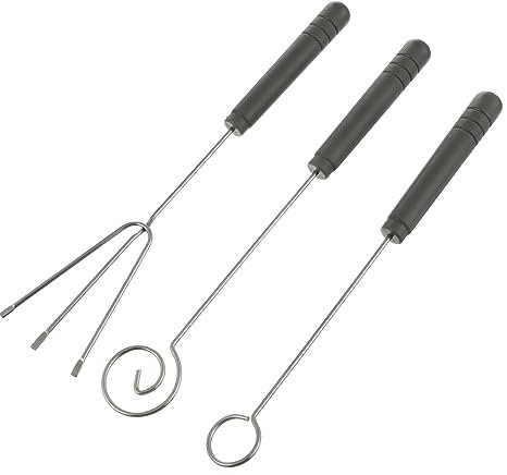 BRIGHTFUFU 3stücke Edelstahl Fonduegabeln Pralinengabeln Für Schokoladendip Früchte Und Dekoration Ergonomisches Küchenwerkzeug Für Snacks Und Desserts