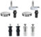 6PCS Toilet Seat Fixings, Universal Quick Release Toilet Seat Top Fittings, Stainless Steel Screws Kit, WC Replacement Bolts with Expanding Rubber Screws for Toilet Blind Holes