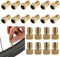 20 STK Fahrradventil Adapter Set, Ventiladapter Französisches Ventil Adapter DV SV auf AV, Messing Tubeless Sclaverand Dunlopventil auf Autoventil mit Dichtring, Fahrrad Zubehör