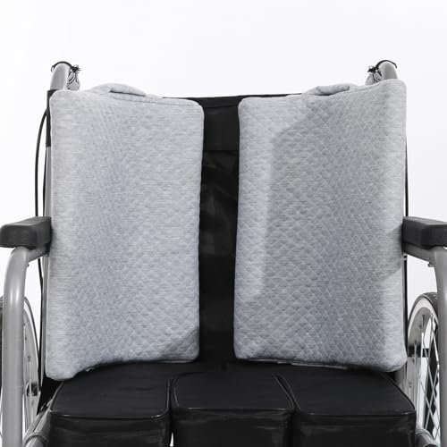 wefaner 1 par de cojines laterales de apoyo para sillas de ruedas, almohadillas laterales para sillas de ruedas para que no puedan sentarse en posición vertical en una silla de ruedas