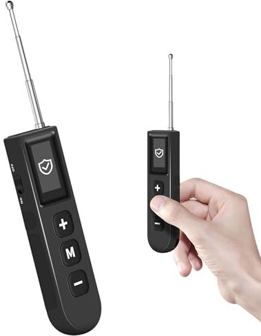 NinjaCam Detector de Cámaras Ocultas, Detector de Micrófonos Espía, Detector de Señales, Detector de Dispositivos RF Inalámbricos, Detector de GPS con 5 Niveles de Sensibilidad para Hoteles