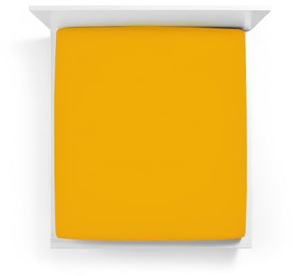 BELLA DONNA Spannbettlaken Jersey 180 – 200 x 200 – 220 cm (Curry 0547)