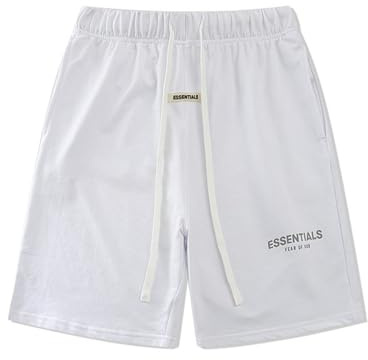 HAOZYUN Pantaloncini Donna Jogging Sport Casual Uomini E Donne Tendenza High Street Lettere Tridimensionali Pantaloni A Cinque Quarti (Color-3,M)