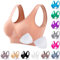 Zenskca Wireless Sports Bras for Women UK Plus Size Push Up Padded Workout Gym Yoga Bra Padded Comfort Everyday Bralette Pink Push Up Bra M