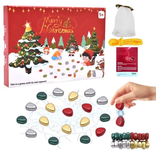 Juego de Ajedrez Magnético, Navidad 20 Piezas Magnetic Chess Game Juego imanes, para Fiestas Familiares y Amigos Fiesta Viaje Acampar(Piezas de Ajedrez de Color)