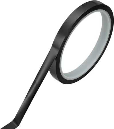 PATIKIL 0.4 x108ft Cinta Opaca, Pegatinas Bloqueadoras De Luz Tiras Opacas Pegatinas Bloqueadoras De Luz Para LED Cinta De Enmascaramiento Película Adhesiva Para Ventanas Negro