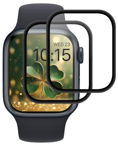 IQShield Protector de Pantalla para Apple Watch SE 3 / SE2 / SE 40mm Cristal Templado, 3D Cobertura Completa, Sensible al Tacto, Sin Burbujas, Vidrio Templado para iWatch 40mm, 2 Piezas