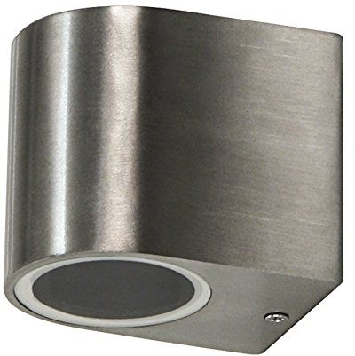 McShine - Wandleuchte | Oval-E | Edelstahl Optik, IP44, 1x GU10, Aluminium Gehäuse