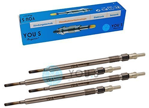 YOU.S Original A0011595701 Glühkerzen Länge 148 mm Spannung 7 V (4 Stück)