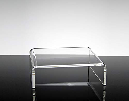 Slato Universelle Halterung für Monitor, aus transparentem Plexiglas, Rea Piccolo (25 x 25 x 6 cm)