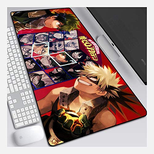 Tapis De Souris Justice 900X400Mm De My Hero Academia One, Tapis De Souris De Jeu Rapide Et Précis avec Une Base Épaisse De 3Mm, pour Ordinateurs Portables, Pc