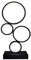 ZXLLAFT Dimmbare Led Nachttischlampe, minimalistische Ring Art Schreibtischlampe 21w warme Led Schreibtischlampe, Leselampe Nachttisch für Büro, Schlafzimmer Wohnzimmer,Schwarz