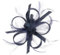 McBURN Clip Fascinator Haarschmuck Kopfschmuck Anlasshut Damen - Made in Italy Sommer Frühling-Sommer - One Size dunkelblau