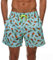 HLVEXH Männer Grün Ananas Badehose Surfen Badeshorts mit Liner Lustige Badehose Retro Elastic Bund Kordelzug Badeshorts für Herren XL