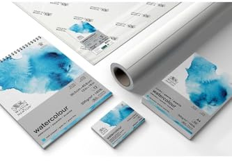 Winsor & Newton 6665004 Classic - Papel de acuarela en rollo de 150 x 1000 cm, 300 g/m², papel blanco ligeramente texturizado en calidad archivable, resistente al amarillo