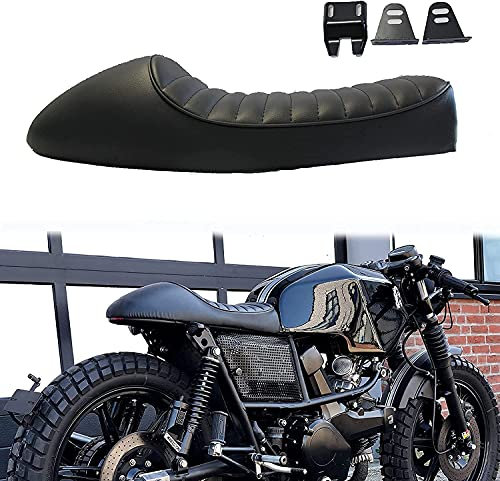 Schwarz Motorrad Cafe Racer Sattel Refit Buckel Vintage Motorrad Kissen Sitz für CG125 GN CG CB200 CB350 CB400SS CB500 CB750 SR400 SR500 XJ XS
