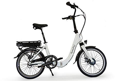 GermanXia Mobilemaster Light E-Bike 20 Zoll E-Faltrad Klapprad 19kg 36V 80km (Weiß mit Drehmomentsensor)
