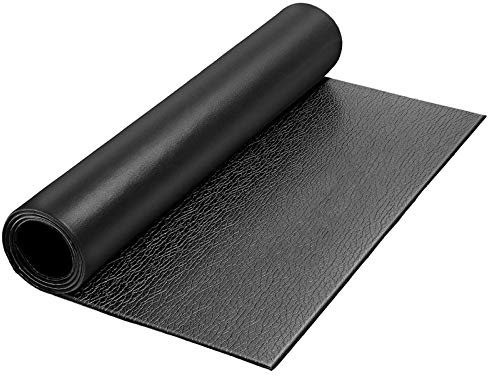 PPGE Home Bodenschutzmatte, Schallschutzmatte Schutzmatte für Fitnessgeräte, Sportmatte Unterlegmatte Laufband Heimtrainer Hantelbank Sportgeräte-Matten Schwarz 200×90 cm