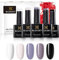 BLUESKY Gelnagellack Set | 5/6 UV Lacke zum Preis von 4/5 | Gel-Nagellack für glänzende und schöne Nägel | langer Halt von bis zu 3 Wochen (BLUESKY Black White 5er Set)