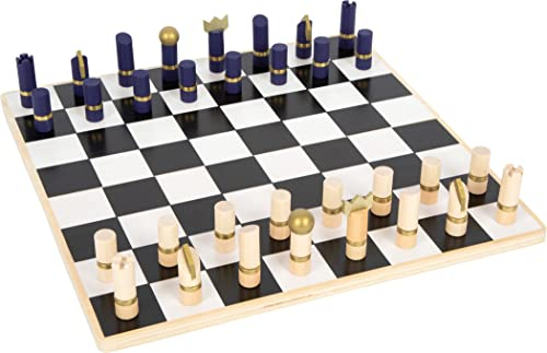 small foot Schach und Backgammon Gold Edition aus Holz, Zwei Brettspiele im modernen Look, ab 6 Jahren, 12222