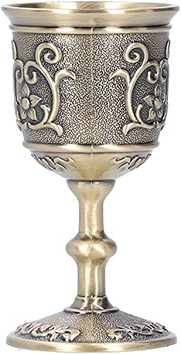 Tiardey Verre à vin en forme de calice de 9,1 cm - Décoratif - En bronze - Pratique pour le vin - Tournesol