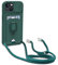 yanasuo Camera Protection Lanyard Phone Case for iPhone 13, Card Holder, Slide Camera Cover, Silicone Cord Strap rope Shell TPU Shockproof Bumper Cover-Dark Green