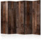 murando Akusticher Raumteiler Holz Foto Paravent 225x172 cm beidseitig auf Vlies-Leinwand Bedruckt Akustikschaum Trennwand Spanische Wand Sichtschutz Home Office Holzoptik Wood Bretter f-C-0227-z-c