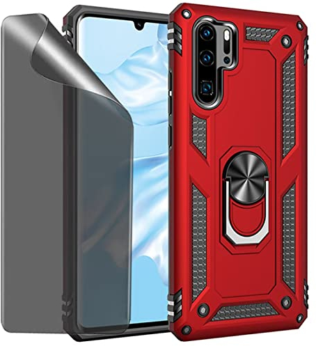 CLYDITE Hülle für Huawei P30 Pro Hülle Rote handyHülle mit Anti-Spähen Privatsphäre Schützen Folie Blickschutzfolie