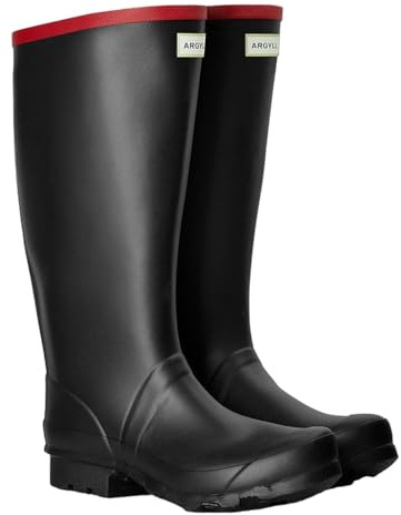HUNTER Argyll Short Knee Wellington Black