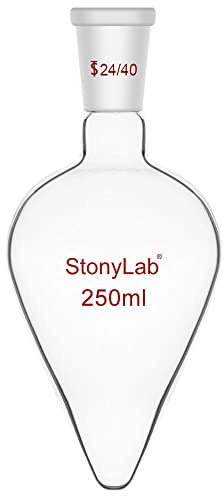 stonylab Laborständer Set, Laborständer Unterstützung Metallware Stahl Stützständer mit Stange (60 cm L), 4-Prong Bürettenklemme, Retortring, Kolben Klemme und Boss Kopfklemme, 250 ml
