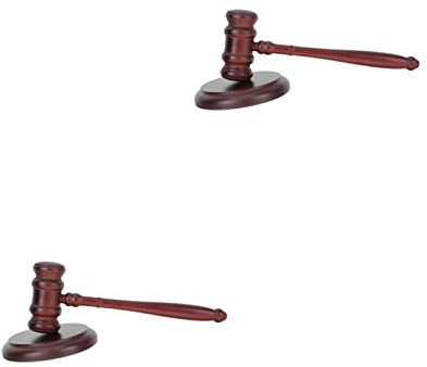 YARNOW 2 Sätze Richterhammer Freimaurer Gerichtshammer Auktionshammer Richter Holzhammer Gesetzeshammer Richter Auktion Gericht Hammer Regeln Kind Hölzern Multifunktion Produkt Aus Holz