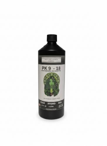PK 9-18 + Triacontanol Bud Booster - Liquid Fertilizer for Indoor Plants & Herbs - Natural Formula with Hydroponic Nutrients for Bud & Flower Growth, Oil Production - 1 Litre