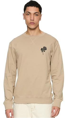 Mister Tee Herren Sweatshirt Wasted Youth Crewneck darksand M