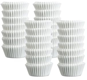 Zenker 9918450 Ensemble de 480 moules à muffins en papier blanc, moule à muffin, caissette muffin, moule à gâteau, Papier, Blanc, 3 cm